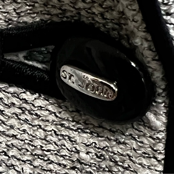 St. John Collection Silver Blazer with Black Trim - Picture 8 of 8